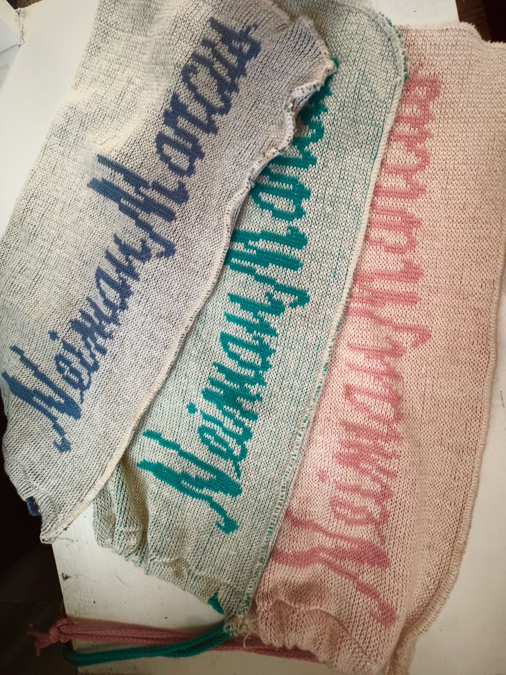 Vintage Neiman Marcus Knit Shoe Dust Bags